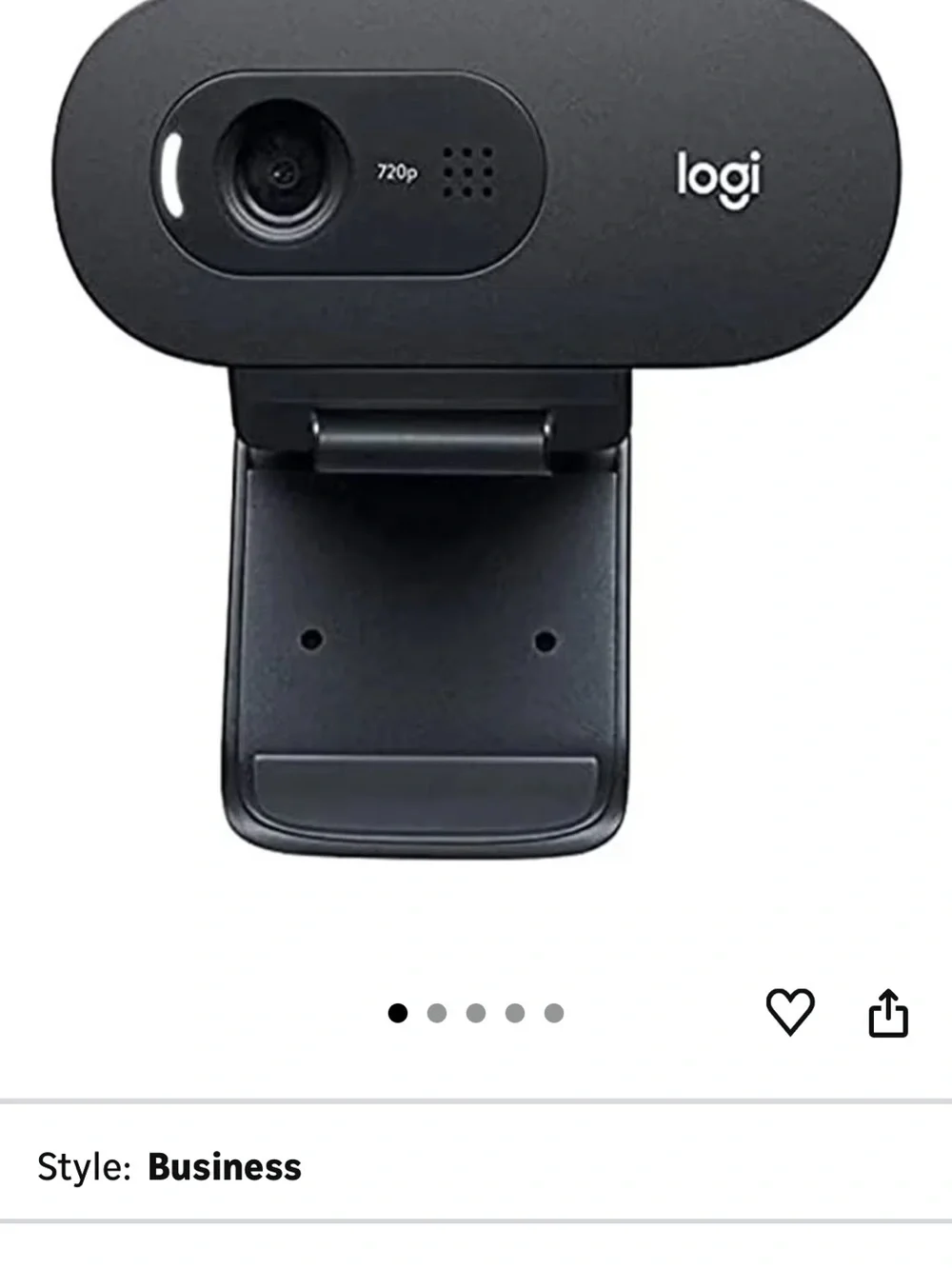 Logitech C270 HD Webcam - Black on Teal Box